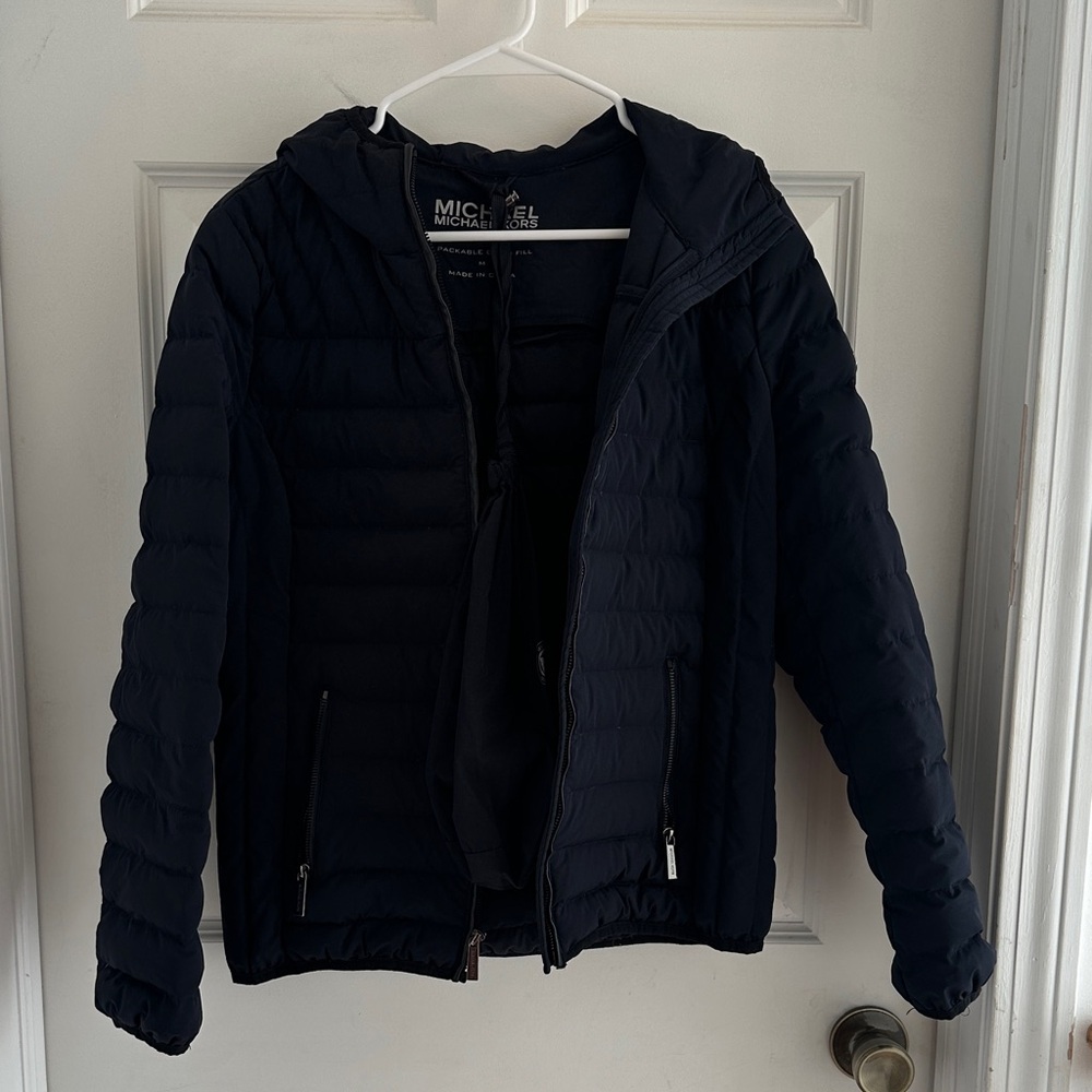 Michael Kors Women's Navy Puffer Jacket
